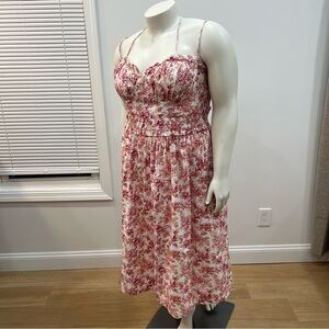 Anthropologie 100% cotton floral summer dress